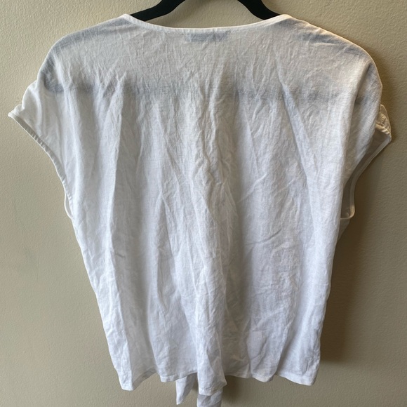 Zara Collection Tie Front White Blouse - Picture 2 of 4